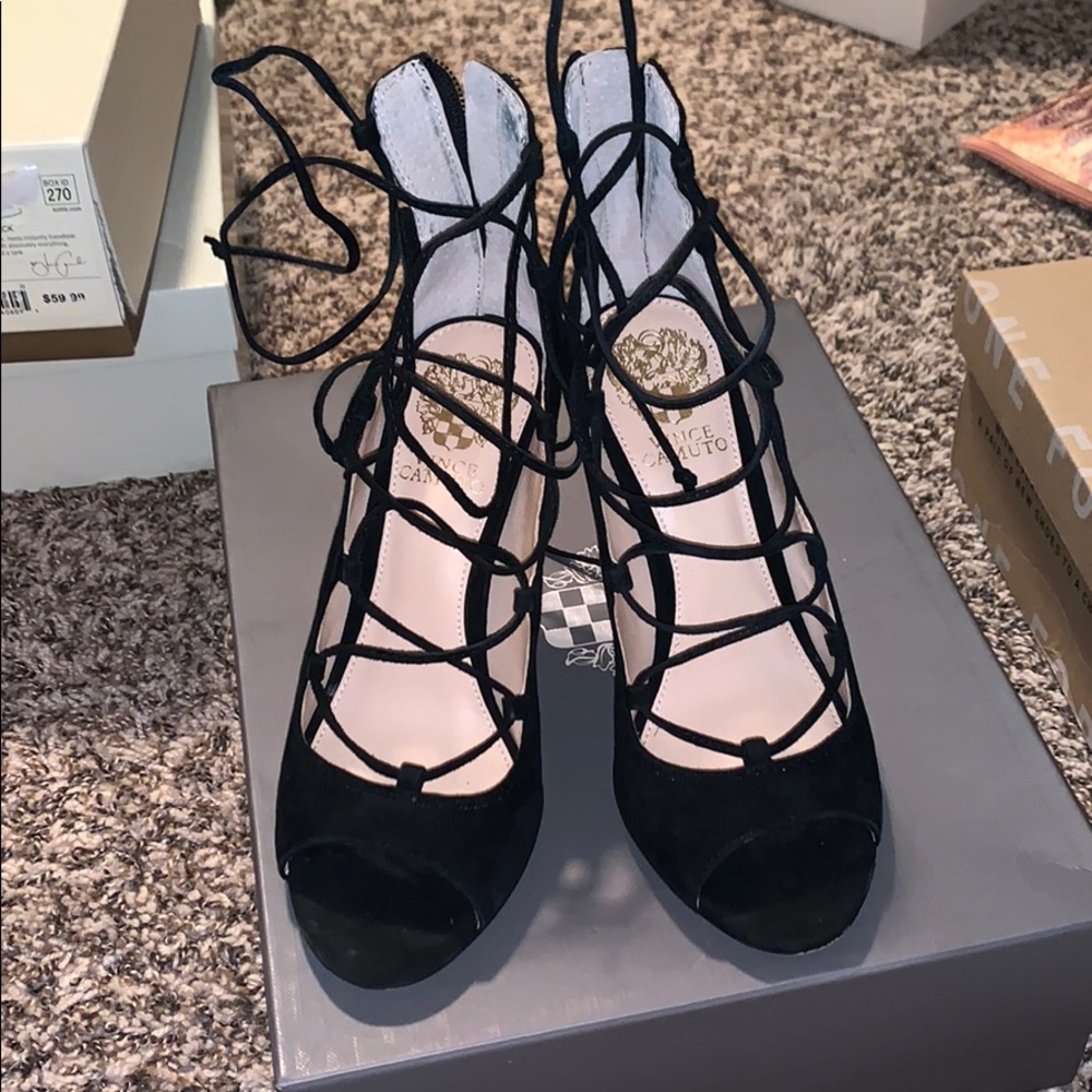 Vince Camuto lace up heels